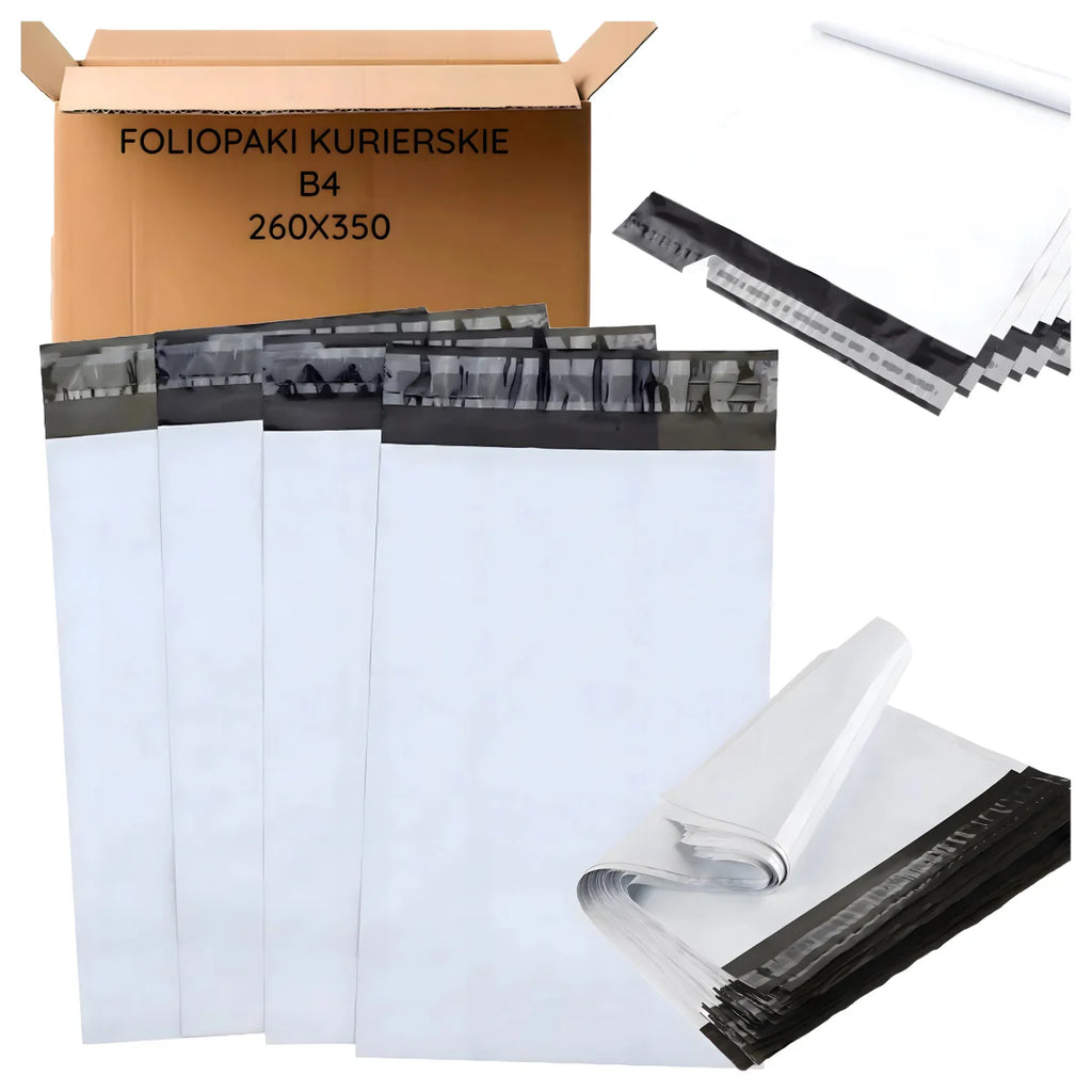 Valged kullerpolüümbrikud B4 260x350 mm, 50 tk