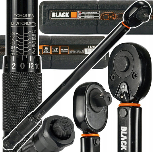 Black 1/2" momentvõti 28–210 Nm, 460 mm, CrMo/CrV