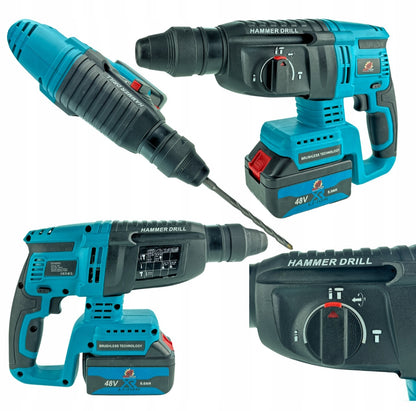 BULL-TECH BT5018XL 48V* 4-in-1 akukomplekt: kruvikeeraja, lööktrell, nühklihvija, mutrikeeraja