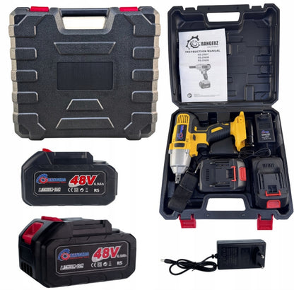 Aku löökmutrikeeraja 1/2", 48V, 380 Nm – komplekt 2 akuga + kohver