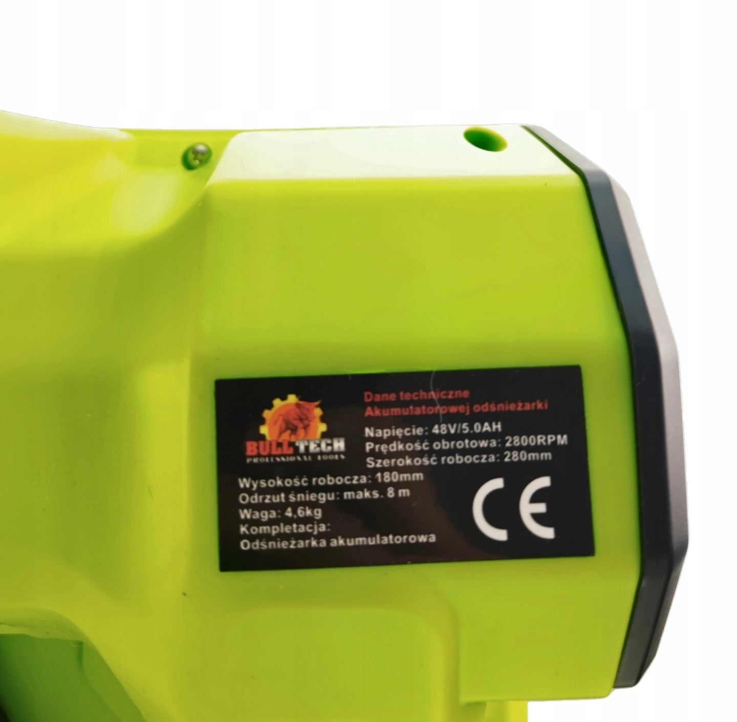 BULLTECH 2025 48V juhtmevaba lumelabidas 2x5 Ah akudega (28 cm)