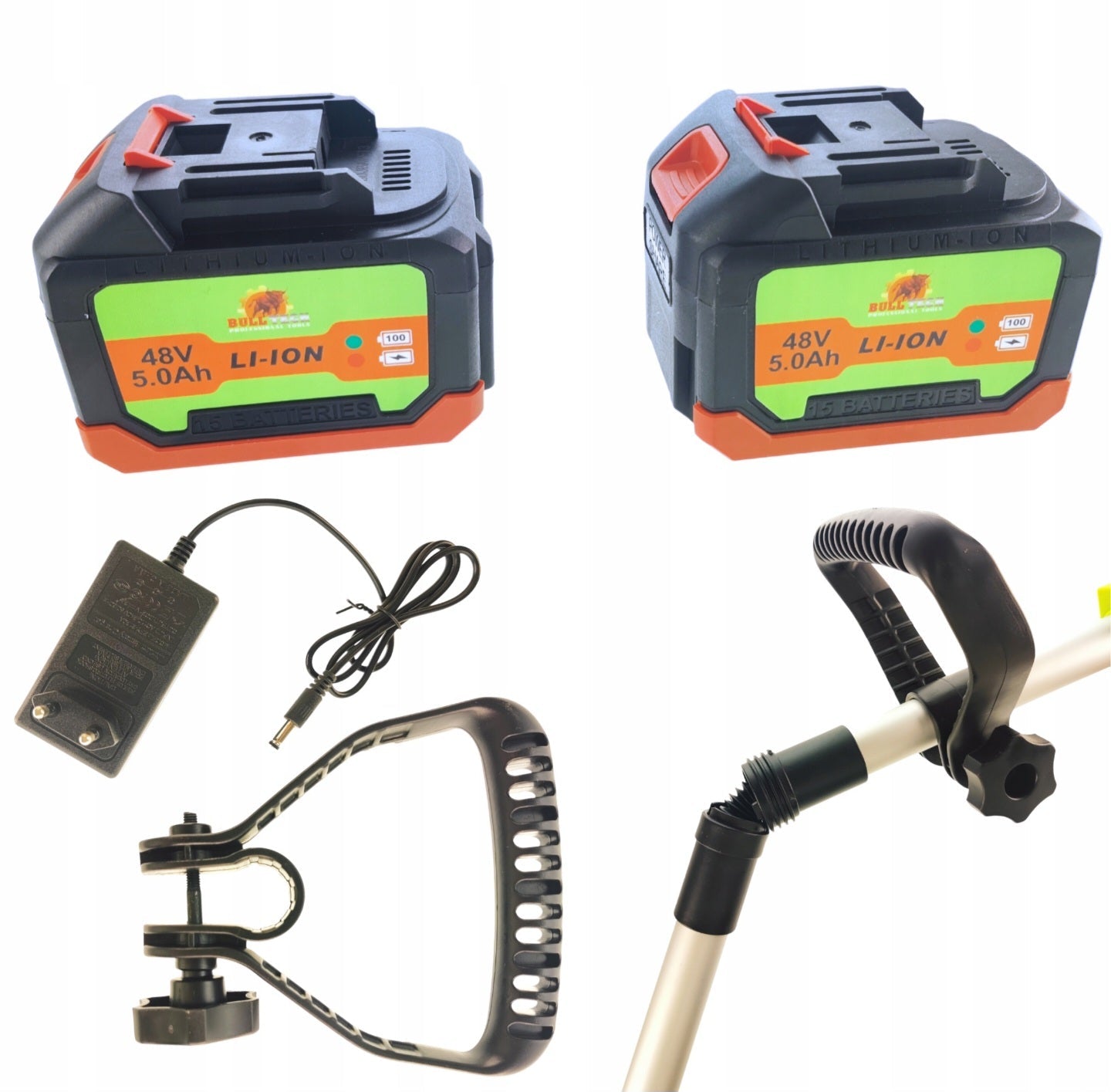 BULLTECH 2025 48V juhtmevaba lumelabidas 2x5 Ah akudega (28 cm)