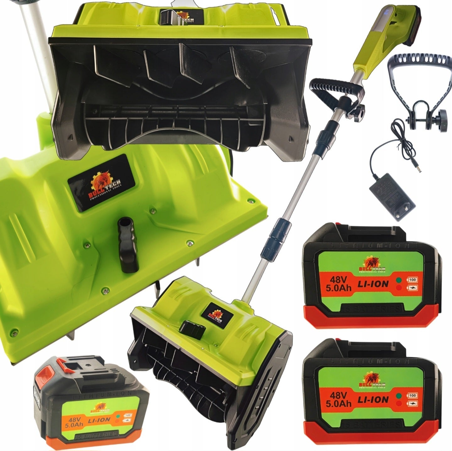 BULLTECH 2025 48V juhtmevaba lumelabidas 2x5 Ah akudega (28 cm)