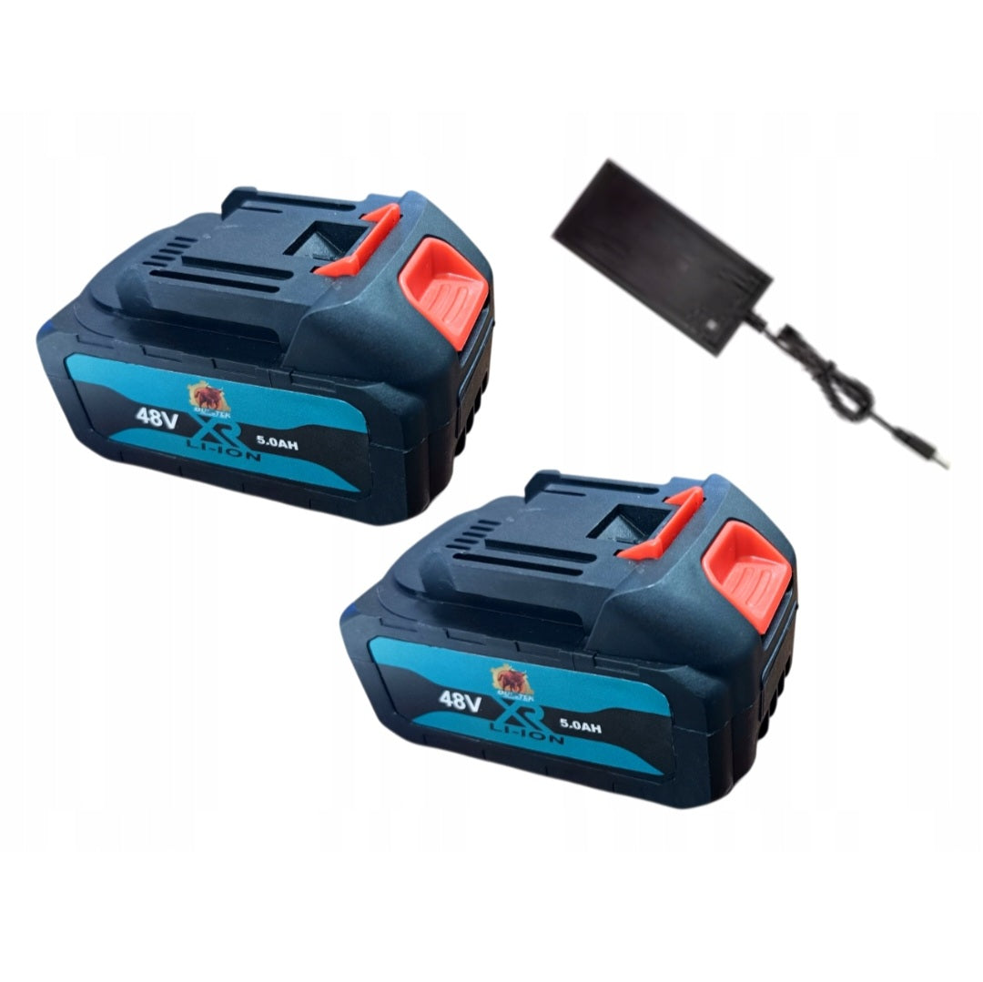 Bull-Tech BT-25608 juhtmeta kettsaag 12" (30cm) – 2× 48V 5Ah akud, 2× saeketid, harjavaba 1000W, kohver