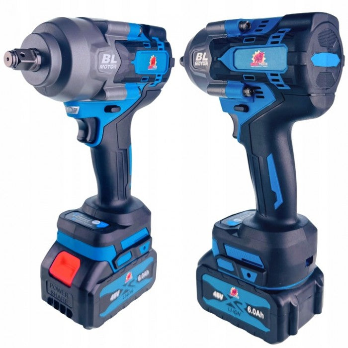 Bull-Tech BT-5601 juhtmeta harjadeta löökmutrikeeraja 1500Nm – 2× 6.0Ah akud, 1/2" ajam, Makita akuga ühilduv