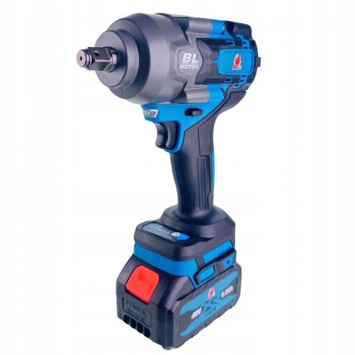 Bull-Tech BT-5601 juhtmeta harjadeta löökmutrikeeraja 1500Nm – 2× 6.0Ah akud, 1/2" ajam, Makita akuga ühilduv