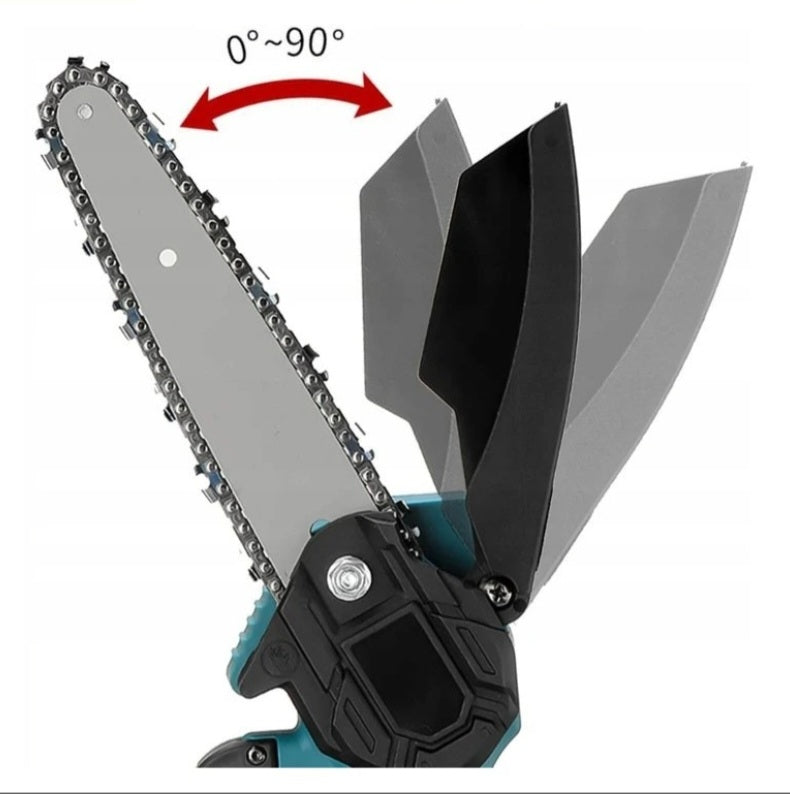 BULLTECH juhtmeta väike kettsaag 8" – 2× 48V akud, 2× saeketid, automaatne õlitamine, kohver