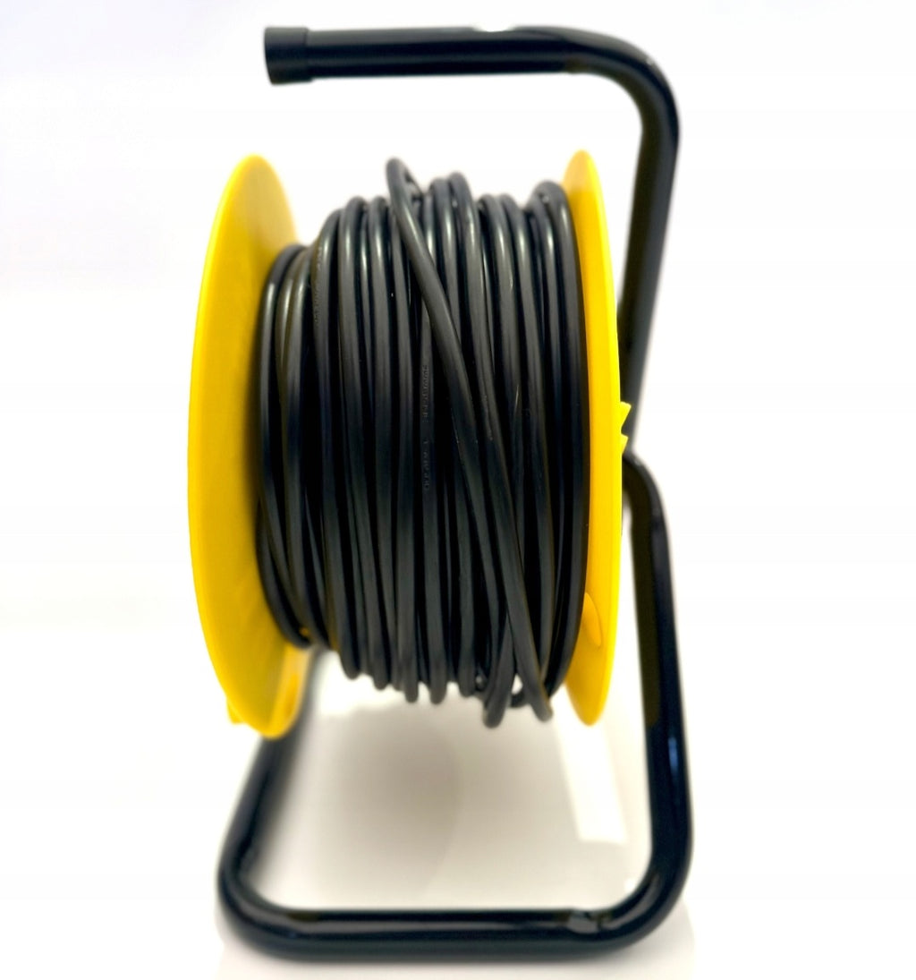 AED / EHITUS PIKENDUSJUHE RULLIL 50M 3×2.5mm – 4 pistikupesa, lüliti + lähtestus, IP44