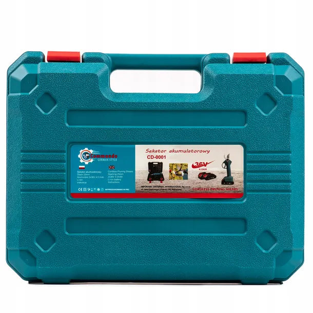 Commandez Cordless Pruning Shears 36V – Max 28mm Cut, 2× Batteries, Case