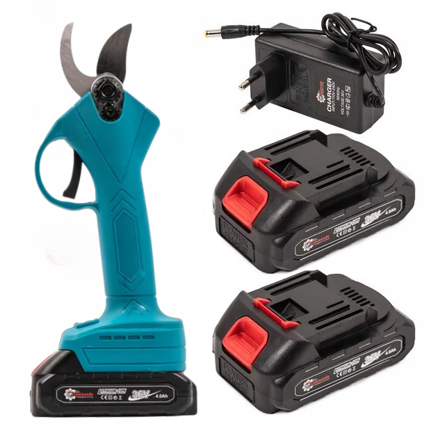 Commandez Cordless Pruning Shears 36V – Max 28mm Cut, 2× Batteries, Case