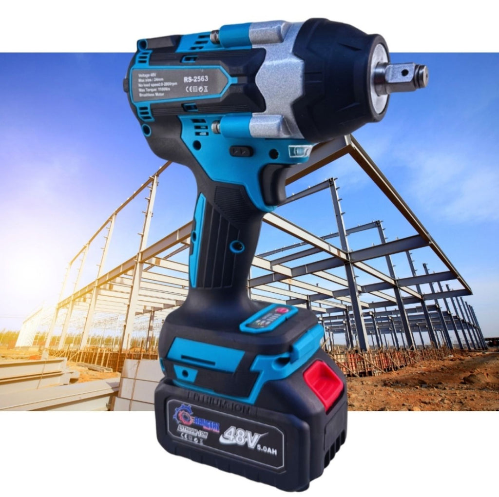 Rangers juhtmeta löökmutrivõti 1100Nm – 2× 48V 6.0Ah akud, 1/2" ajam, laadija + XXL komplekt