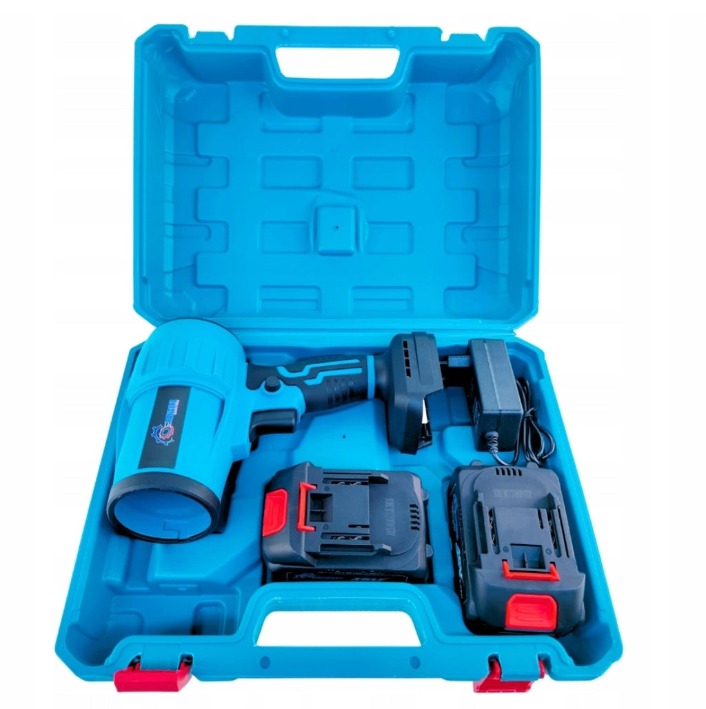 Rangers juhtmeta lehepuhur 48V (RS2564) – harjavaba, kuni 1050W, 2× 5.0Ah akud, 4-astmeline kiiruseregulaator, kohver