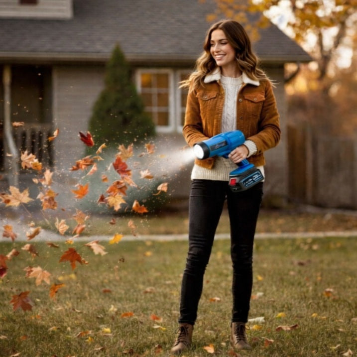 Rangers juhtmeta lehepuhur 48V (RS2564) – harjavaba, kuni 1050W, 2× 5.0Ah akud, 4-astmeline kiiruseregulaator, kohver