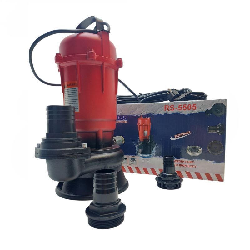 RANGERZ RS-5505 Submersible Sewage/Dirty Water Pump – Cast Iron Body, 18,000 L/h, 15m Head, 2" Outlet