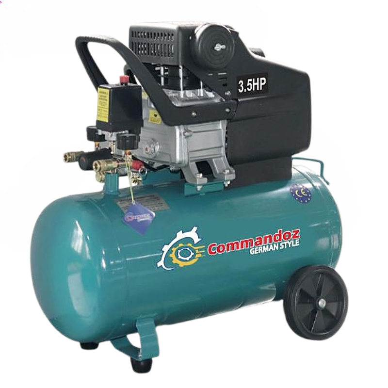 Commandez õliga kompressor 50L – 3,5 hj max (2,8 kW), 210 l/min, 8 bar, 230V