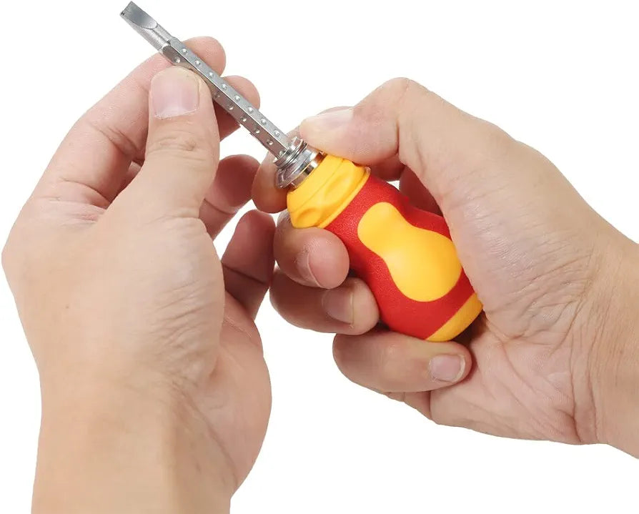 10-Piece Insulated Screwdriver Set 1000V – Magnetic Phillips & Slotted Tips, Soft Grip, Case