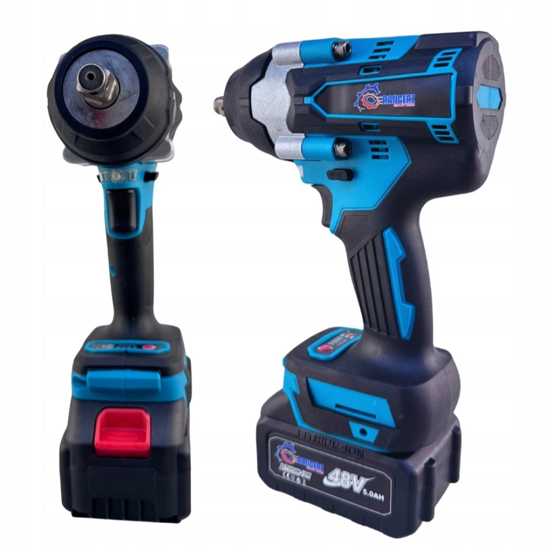 RANGERZ RS-618 Cordless Brushless Impact Wrench 1000Nm – 48V 6.0Ah, Case + Accessories (RS-618)