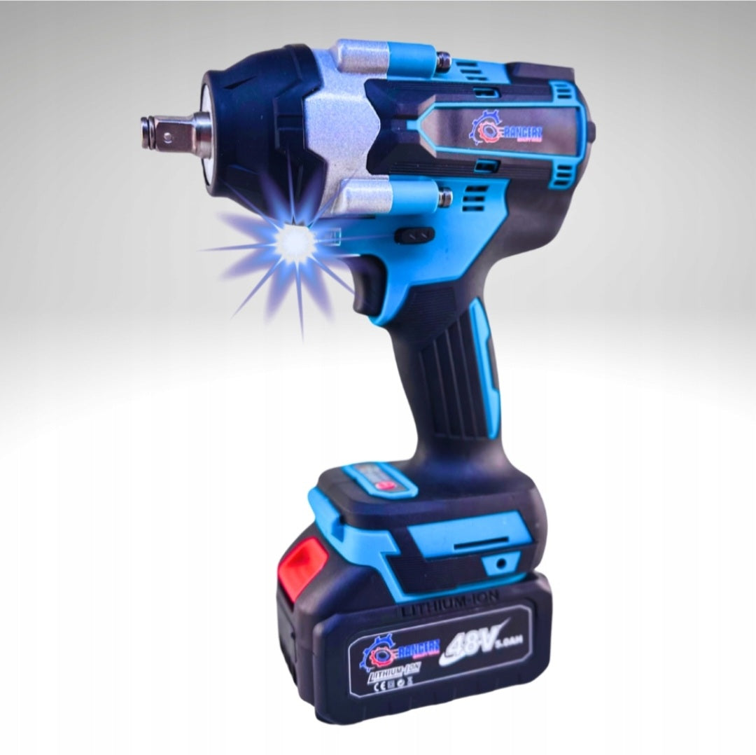 RANGERZ RS-618 Cordless Brushless Impact Wrench 1000Nm – 48V 6.0Ah, Case + Accessories (RS-618)