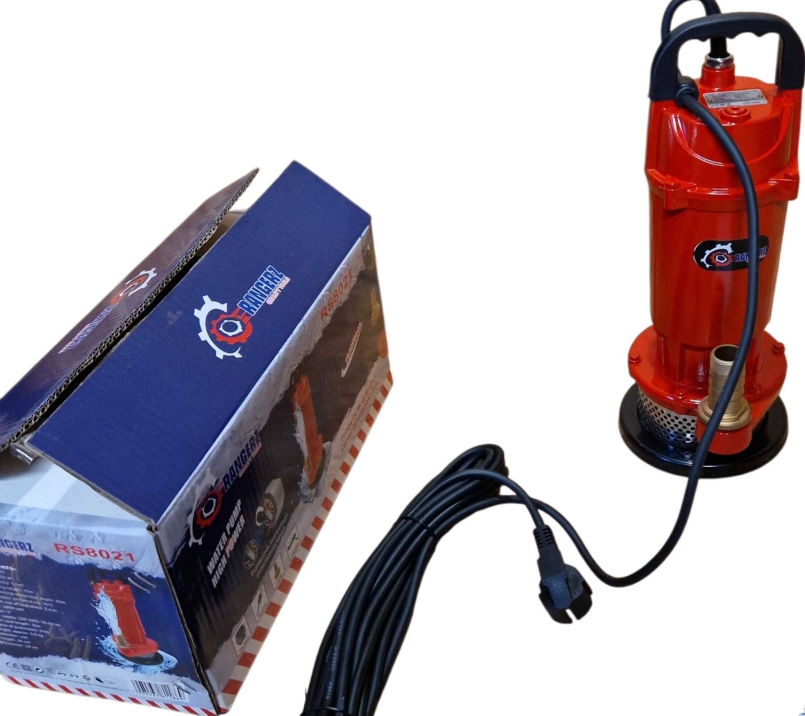 Rangers RS8021 uputatav veepump 2850W – 4500 l/h, 15 m tõstekõrgus, 1" väljalaskeava (reostunud / heitvesi)