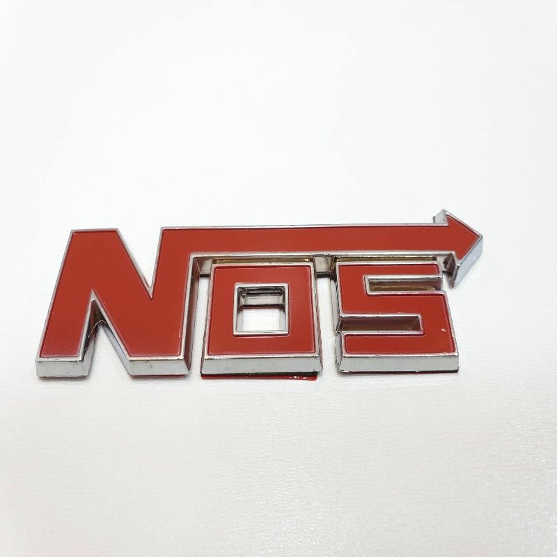 3D Red Car Sticker Nos, 16x9x0.1 cm