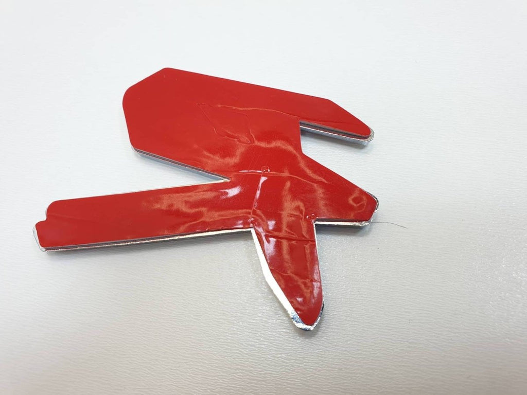 Red 3D Car Sticker R 16x9 cm
