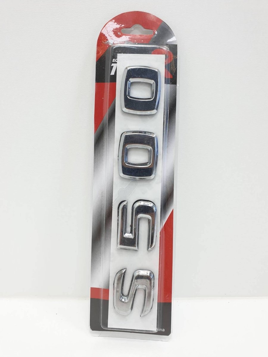 Hõbedane 3D auto kleebis S500 16x9 cm