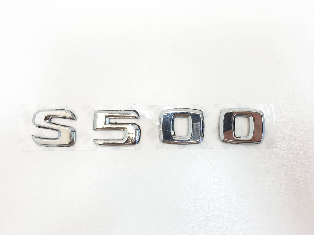 Hõbedane 3D auto kleebis S500 16x9 cm