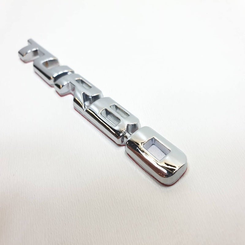 Hõbedane 3D Turbo auto kleebis 16x9 cm