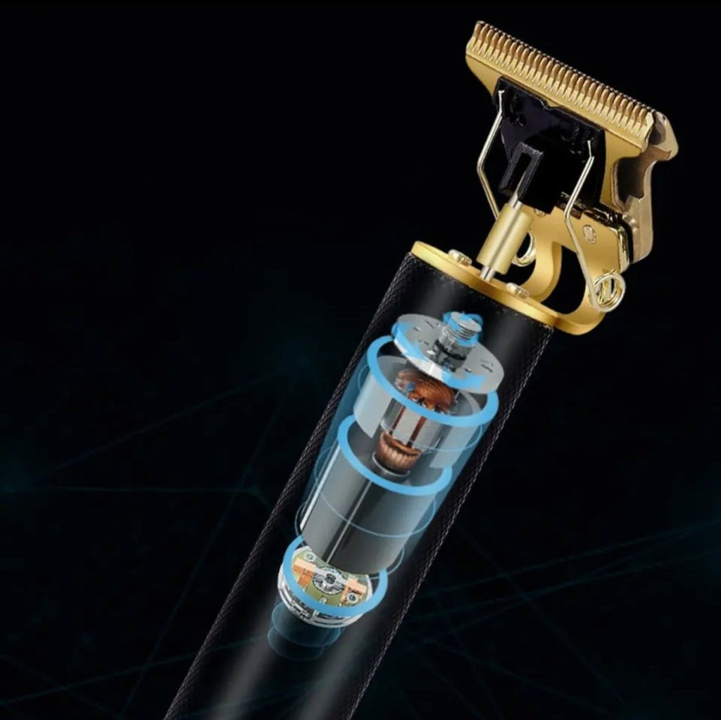 Vintage-stiilis juukselõikur USB-laadimise ja 4 juhikkammiga
