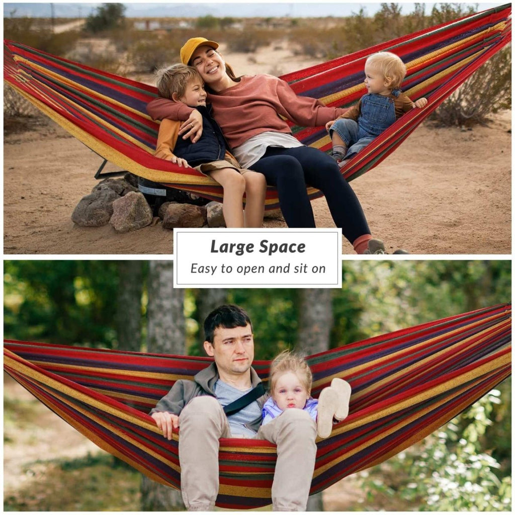 200cm x 80cm Durable Hammock with Wooden Spreaders