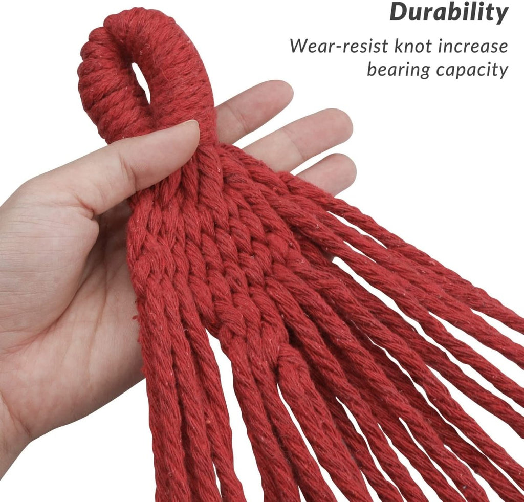 200cm x 80cm Durable Hammock with Wooden Spreaders