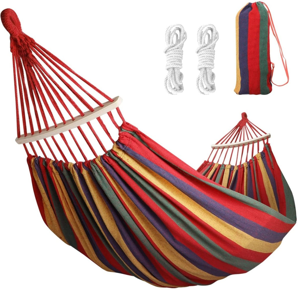 200cm x 80cm Durable Hammock with Wooden Spreaders