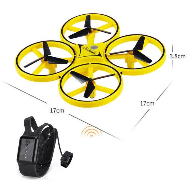 Vinge 4-teljeline käega juhitav droon LED-tuledega