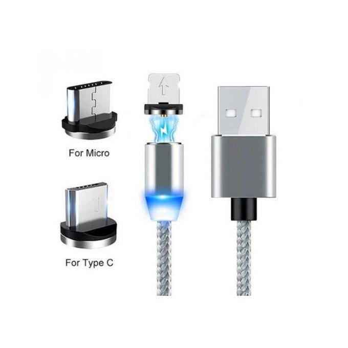 Vinge magnetiline kiirlaadimiskaabel USB-C, iPhone, Micro-USB