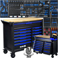 360-Piece Professional Tool Cabinet | 12 Drawers, Wooden Top and Central Lock