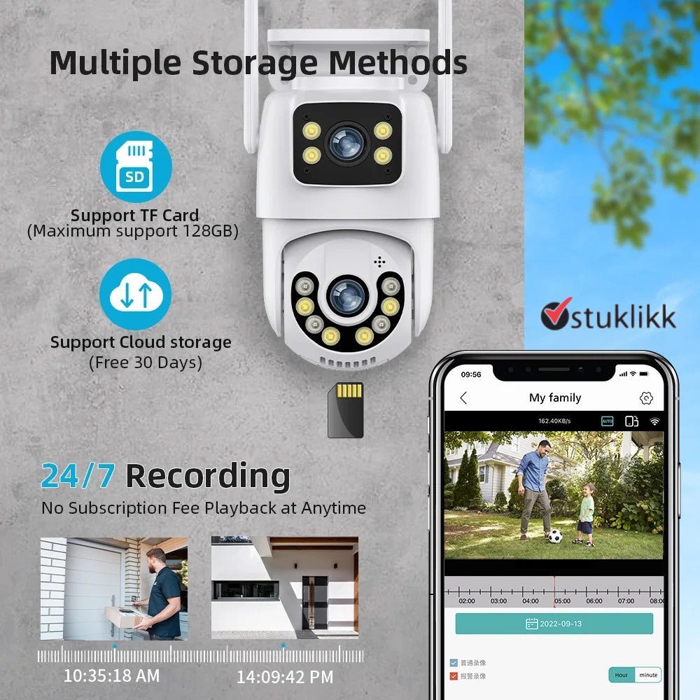WiFi Kahe Kaameraga Turvakaamera - Täielik Järelevalve ja Turvalisus - Ostuklikk